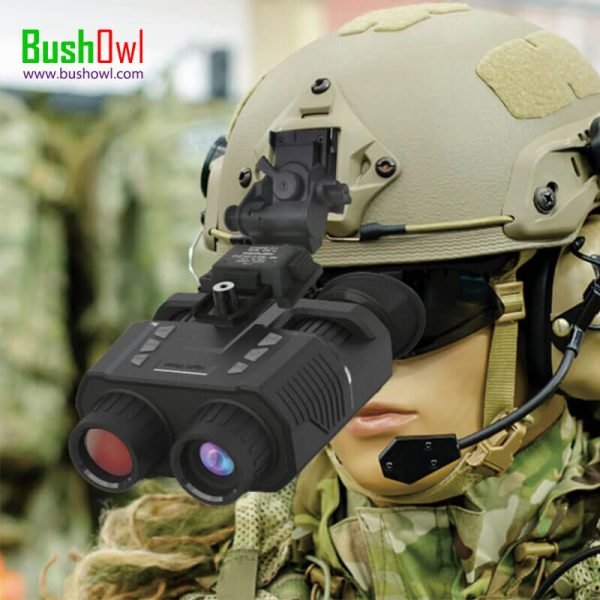 BushOwl 3D Night Vision Binoculars on Helmet