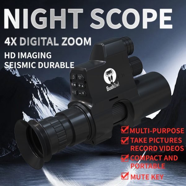 BushOwl NV007 Night Vision Scope Clip On Add on Attachment