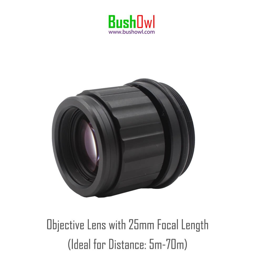 25mm Objective Lens for BushOwl Night Vision Scope Camera (Best Vision Distance 5-70m)