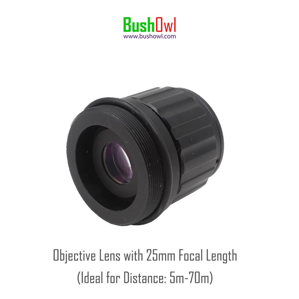 25mm Objective Lens for BushOwl Night Vision Scope Camera with CS base (Best Vision Distance 5-70m)