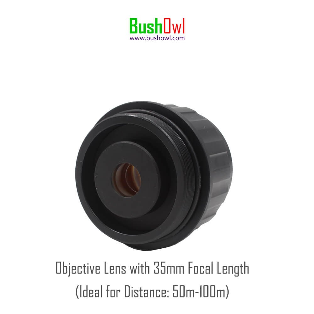 35mm Objective Lens for BushOwl Night Vision Scope Camera with CS base (Ideal Distance 50-100m)