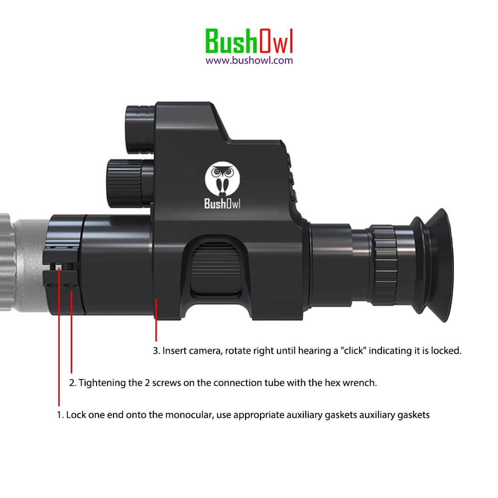 How to Install BushOwl Night Vision Scope Clip-on Hunting Camera NV007