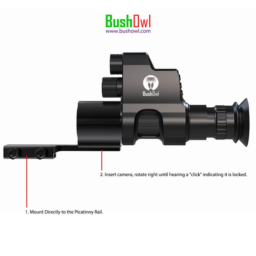 How to Install BushOwl Night Vision Scope NV008 on Picatinny rail